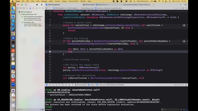 SSL Pinning in iOS using Swift - Part 4 (Public Key Pinning using URLSession) смотреть онлайн