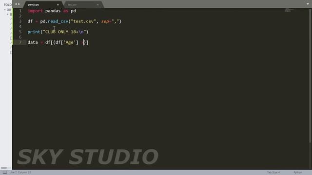 Working with Pandas library in python IN 1 MINUTE. Pandas.