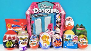 СЮРПРИЗ MIX! Doorables Disney, БАРБИ, Мстители MARVEL, Король лев Unboxing Kinder Surprise Eggs