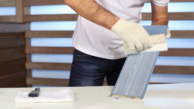 Цвет Голубая лагуна - покраска брашированного дерева в два слоя - Эксклюзиввуд.рф смотреть онлайн