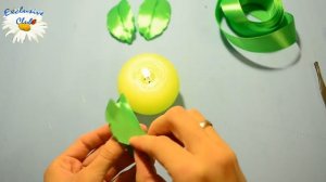 Как сделать ШИРОКИЕ ЛИСТОЧКИ из Ленты 2,5 см / МК Листочки из Лент