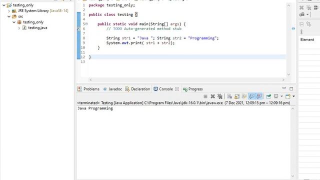 String Concatenation in Java