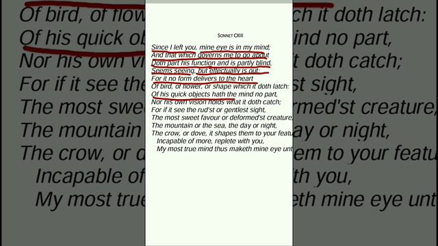 Sonnet 113 Since I left you mine eye is in my mind смотреть онлайн