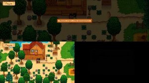 Гайд кооператив на разделенном экране Stardew, на двух мониторах.
