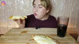 ВКУСНАЯ СЫРНАЯ ПИЦЦА ВЕТЧИНА ГРИБЫ МУКБАНГ АСМР|CHEESE PIZZA HAM MUSHROOMS MUKBANG ASMR먹방 eatingsho