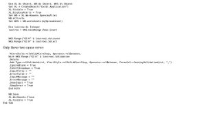 Databases: vba Excel data Validation error 'Application-defined or object-defined error'