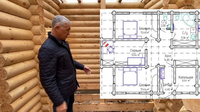 Одноэтажный деревянный дом 120 кв.м. Одноэтажный сруб. Дом в Ростове.