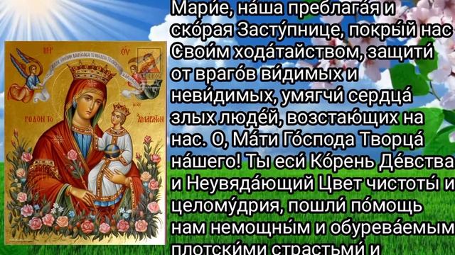 Молитва о помощи в личном счастье к Пресвятой Владычице Богородице | Неувядаемый Цвет Чистоты