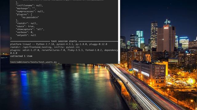 frontend test docker