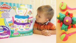 ★ Плей До Торт готовим кексы и конфеты из пластилина Play Doh Cake