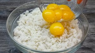 Простой рецепт на УЖИН | Яйца и рис | Я никогда не ела ничего вкуснее! Простой и дешевый рецепт!