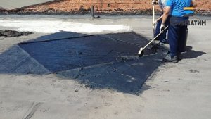 ремонт пузырей на мягкой кровле мастикой Синзатим