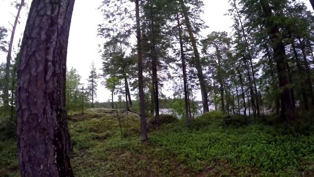 Энгозеро, солнце,небо, облака, протока, Ковдозеро смотреть онлайн