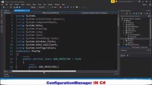 HOW TO USE CONFIGURATION MANAGER IN C# VISUAL STUDIO