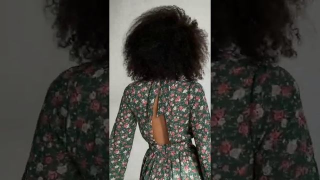 Обзор: Зеленое шифоновое платье в цветочек смотреть онлайн