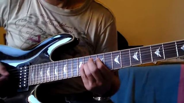 Outcry intro - Dream theater cover Schecter omen extreme 7 смотреть онлайн