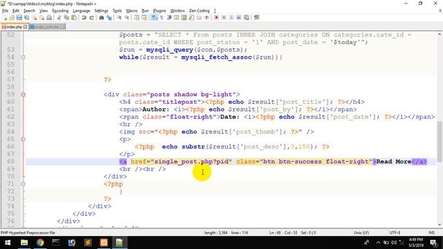 Show Half Post Description & Read More System | Project Part -16