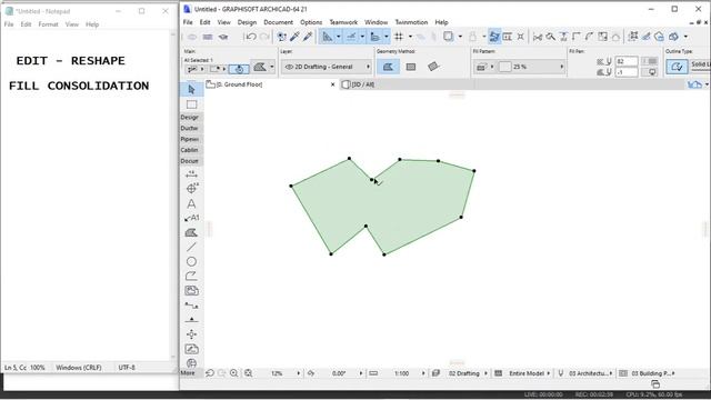 Tutorial Archicad 21 EDIT - RESHAPE - FILL CONSOLIDATION смотреть онлайн
