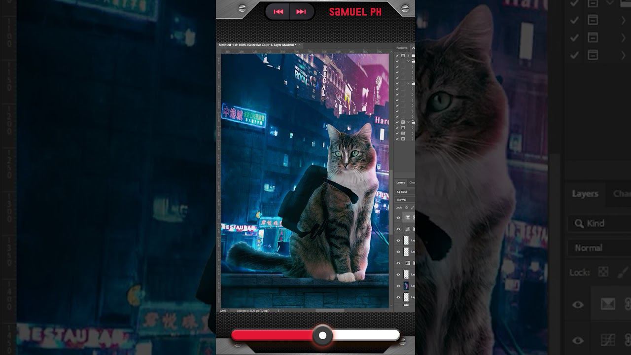 Stray fun art in Photoshop #shorts смотреть онлайн