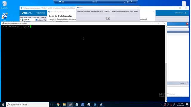 NetWorker Oracle Backups fail – Fix error ORA-01017: invalid username/password; logon denied смотреть онлайн