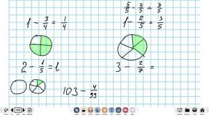 Вычитание дроби из целого