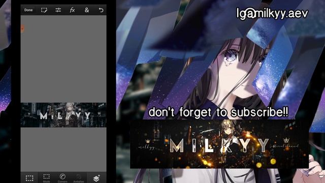 TUTORIAL/SPEED ART ANIME YOUTUBE BANNER PHOTOSHOP ON ANDROID/IOS #1