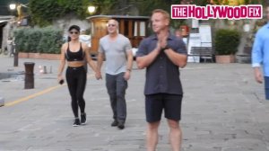 Jeff Bezos & Lauren Sanchez Walk Hand In Hand Leaving Lunch Before Boarding A Private Yacht In Ital
