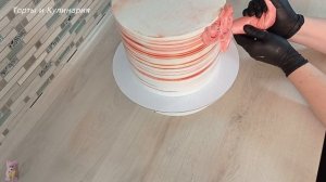 украшение ВЫСОКОГО Торта белково-заварным кремом. Торт с живыми цветами и макаронс. Современный тор