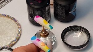 Rainbow nails. Summer ombre nail art. Rainbow Cat Eye Magnetic Gel Polish with sugar ombre.