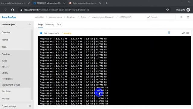 Selenium Java CI with MS Azure pipeline смотреть онлайн