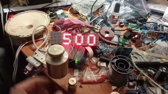 Тест фильтра АЦП HX711 (тензодатчик) в Atmega328pb
