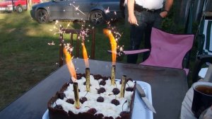 Фонтан фейерверк для праздничного торта