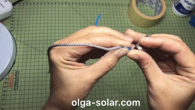 Как состыковать шнуры для вшивания канта #olgasolar #кедр #соединитьшнуры