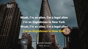Sting - Englishman In New York ( Karaoke and Lyric)