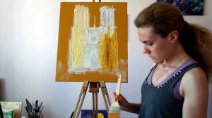 Живопись маслом мастер класс - импрессионизм | Текстурная паста и мастихин | Картина Париж