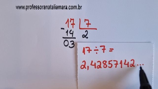 17 dividido por 7| Dividir 17 por 7 | 17/7 | 17:7 | 17 ÷ 7 | AULA DE DIVISÃO COM CALCULADORA OU SEM смотреть онлайн