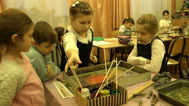 Уроки рисования на воде "Эбру" смотреть онлайн