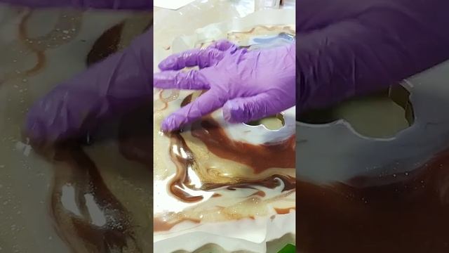 Срез камня (Жеода) техника RESIN ART