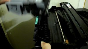 Change toner cartridge on Brother HL-L2340DW printer.