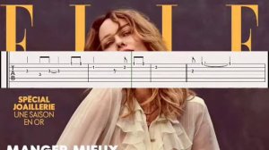 La Seine - Vanessa Paradis | tabs on screen | guitar tutorial