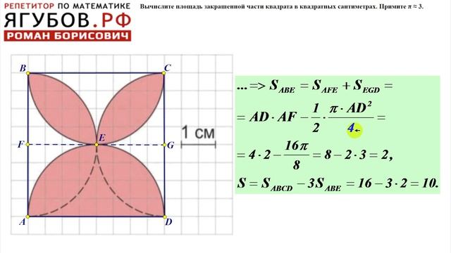 Площадь одной двенадцатой части квадрата 3 см в квадрате