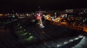 Поезд Деда Мороза в Мурманске - Видео с Дрона | Santa Claus Train in Russia - Drone Shots