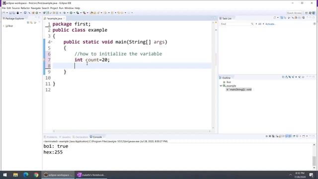 Java literals and variable initialization session 4 смотреть онлайн
