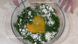Пирог с брынзой и зеленью / Очень Вкусный Сытный Простой рецепт