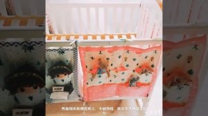 100% хлопок, новый органайзер для детской кроватки, мультяшная подвесная сумка хранения кровати,