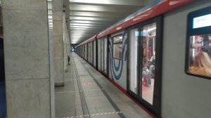 Moscow metro/  Метропоезд МОСКВА2020 на станции "Академическая". КАЛУЖСКО-РИЖСКАЯ ЛИНИЯ (6).