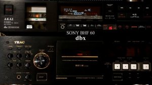 Работа системы шумопонижения dbx на деке AKAI GX-R70 с кассетой SONY BHF/dbx NR on AKAI GX-R70