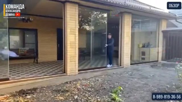 Раздвижное остекление террасы или веранды! Безрамное Панорамное раздвижное Остекление террасы