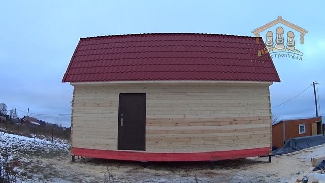 Сруб дома из проф бруса 6х8 метров от "Три Строителя" | Видео обзор смотреть онлайн