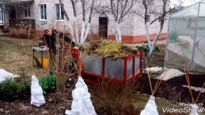 Крутая работа на самодельной  мототачке, минидумпере